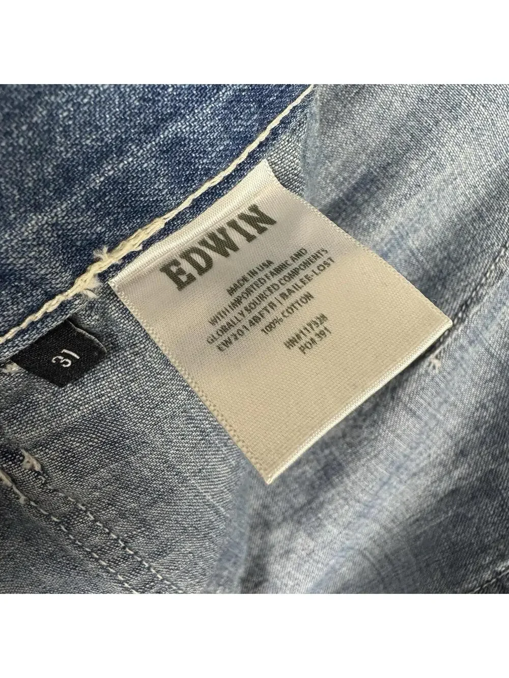 NEW Edwin Bailee Utility Pants Womens 31 Work Carpenter Denim Jeans Double Knee - Picture 10 of 11